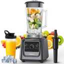 Blenders for Kitchen, 2000W Professional Grade High-Speed Countertop Blender with 68oz Pitcher & 27oz To-Go Cup for Smoothies, Ice, and Frozen Fruit, BPA-Free, Dishwasher Safe (Grey)