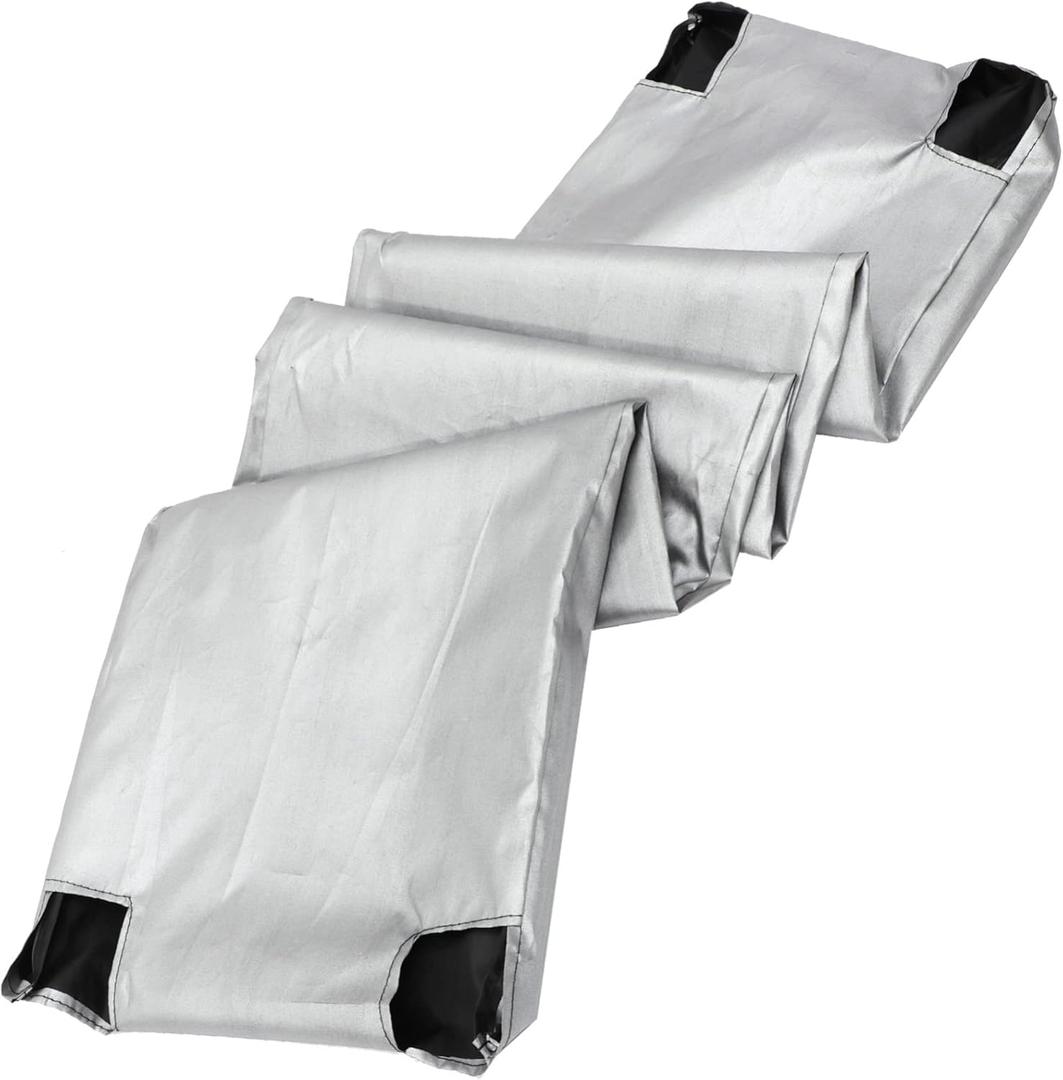 Sosoport Outdoor Firewood Rack Cover Log Rack Protector with Drawstring Durable Windproof for Winter Storage and Outdoor Use (Silver)