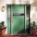 Thunder Road Street Sign, Quality Metal Sign, Thunder Road Sign Novelty Sign for Farm House Garage Wall Decor Black Tin Sign 16 x 4 Inch