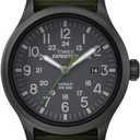 Timex Expedition Scout 40mm Mens Analog Watch | Luminous Hands | Durable Comfortable Adjustable Strap | 24 Hour Time | Rugged Outdoor Watch | 50M Water Resistance (Green/Black/Black)