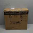 WOCKODER Vinyl Record Players Vintage Turntable with Speakers Belt-Driven Turn Tables Support 3-Speed, Bluetooth Wireless Playback, Headphone, AUX-in, RCA Line LP Phonograph Auto Stop Retro Black