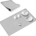 24" x 24" Silicone Dish Drying Mat for Kitchen Lanstics Drying Kitchen Mat Versatile Silicone Mat for Dishes Non-Slip Drying Mat Fast Dry Kitchen Counter Drying Mat for Home Coffee Bar Accessories