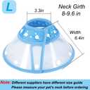 Vivifying Dog Cones for Small Dogs, Adjustable 8-9.6 Inches Soft Lightweight Elizabethan Collar for Puppy and Large Cats to Stop Licking Wounds After Surgery(Blue)