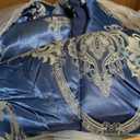 Royal Blue Twin Comforter Set All Season Silk Jacquard Bed Set, Lightweight Quilt, Ultra Soft Microfiber Bedding Comforter Sets with 2 Pillow Shams(Twin/Twin XL, 3 Pieces)