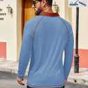 COOFANDY Mens Long Sleeve Polo Shirts Casual Button Collared Shirts Raglan Golf T Shirt (M)