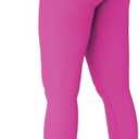 Sunzel Sunzfly Invisible Butt Scrunch Workout Leggings for Women, Butt Lifting High Waisted Gym Yoga Pants with Tummy Control 25" Sonic Pink Large