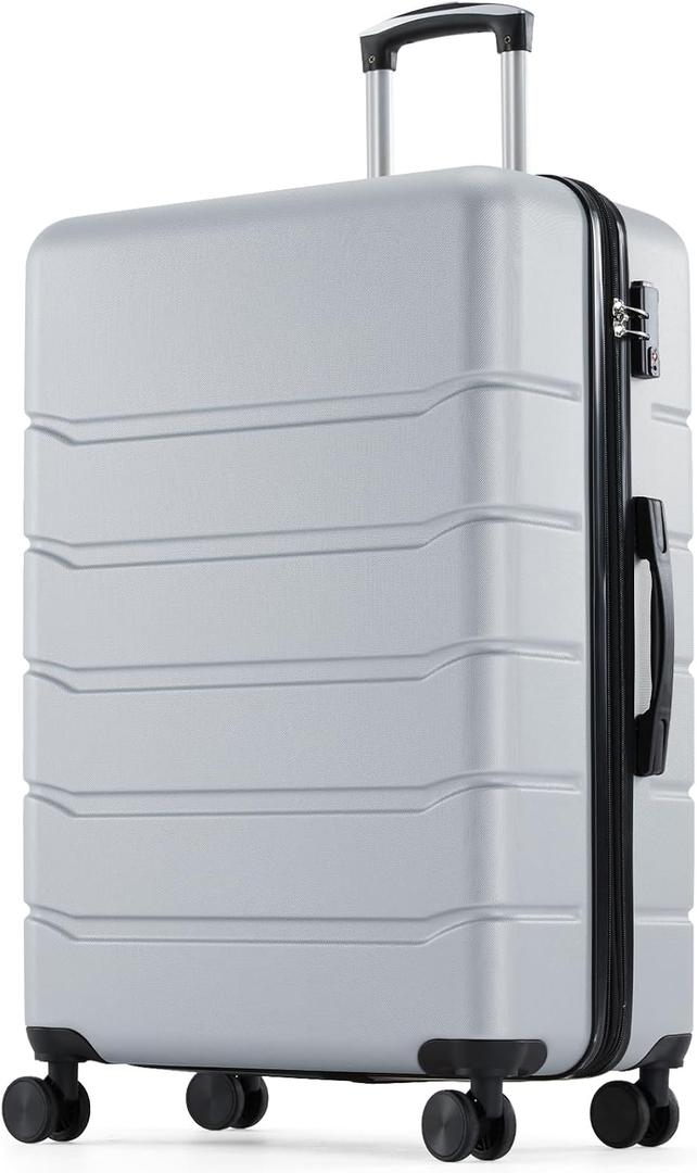 Sweetcrispy 28 Inch Checked Luggage, Suitcase with Spinner Wheels