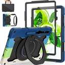 ROISKIN for Samsung Galaxy Tab S10 Ultra 2024/ S9 Ultra/ S8 Ultra Case 14.6 Inch, Heavy Duty Shockproof Protective Case with Screen Protector, Stand, Handle,Shoulder Strap and Pen Holder