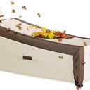 76 inch Chaise Lounge Cover Waterproof, Patio Chaise Lounge Cover for Outside, Outdoor Furniture Lounge Chair Cover for Anti-UV, Rip Resistant, Water Resistant, Small, 1 Pack, Brown