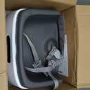 Ingenuity SmartClean Toddler Booster Seat for Kitchen Chair Lightweight for on-the-go, Easy-Clean, 3-Point Harness Strap Booster Seat for Dining Table, Slate