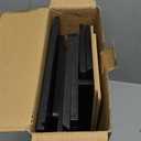 Bread Box,Extra Large 2-Tier Bamboo Bread Box for Kitchen Countertop,Bread Storage Container with Magnetic Acrylic Door for Homemade Bread,Under Cabinet,Pantry Organizer(Black)