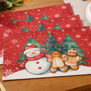 Christmas Tree Winter Xmas Placemats Set of 4 Table Mats for Party Home Kitchen Dining Table Decorations 12x18 Inch