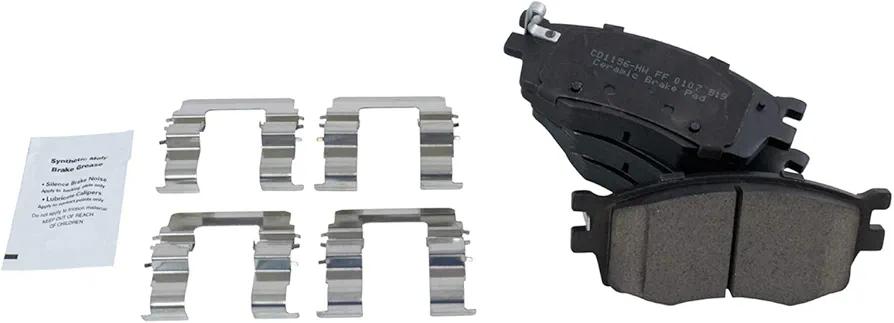 TRQ Front Brake Pads Ceramic Compatible with 2006-2011 Hyundai Accent Kia Rio Rio5