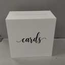 UNIQOOO Elegant White Acrylic Wedding Card Box, Large 10x10x5.5 inch | Wedding Receptions Wishing Well Money Box, Birthdays, Memory Box