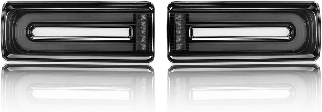 Pair of LED Tail Lights Rear Brake Lamps Compatible with Mercedes-Benz W463 G500 G55 AMG G550 G65 AMG 2006-2018，Smoke Lens (Replaces 4638201964 + 4638202064)