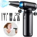 Electric Compressed Air Duster - 33,0000 RPM High-Speed Air Blower Fan, Mini Rechargeable Cordless Turbo Jet for Computer, Car, Keyboard and Home Outdoor Dust Cleaning, Replaces Canned Air