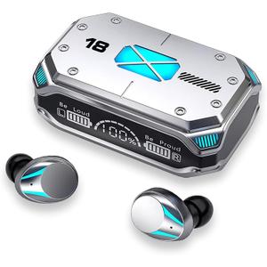 M41 Bluetooth 5.3 True Wireless Earbuds, Environment Noise Cancelling Earbuds, IPX7 Waterproof (Silver)