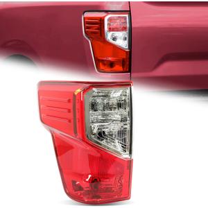 HECASA Rear Left Tail Light Brake Lamp Compatible with 2016-2023 Nissan Titan and Titan XD (Driver Side w/Bulbs) - Replace for 26555-EZ23D