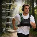 CEROBEAR Hydration Backpack Running Vest - Reflective Running Chest Pack with 2L TPU Water Bladder, Lightweight Breathable Water Backpack for Men Women, Ideal for Hiking Cycling Marathon