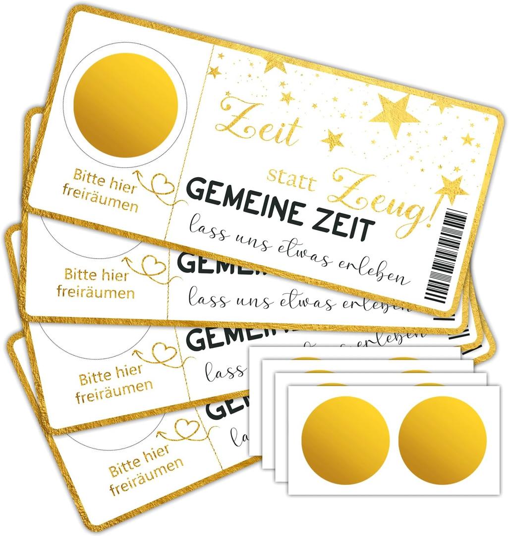 Valentine's Day Gift Idea, Time Instead of Stuff Voucher Scratch Card, Love Coupons for Husband/Wife, Anniversary Birthday Gift for Him Her, White Elephant Gifts, 20pcs Scratch Off Lottery Tickets