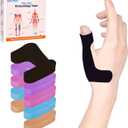 IEADEN Precut Kinesiology Tape for Thumb (Right Hand), 40 Pcs - Thumb Support & Stability, Thumb Pain Relief Athletic Tape - Waterproof & Elastic, Breathable Hypoallergenic Latex-Free Tape, Black