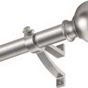 Nickel Brushed Window Curtain Rods 72 to 144 Inch, Adjustable Curtain Rod,Heavy Duty Window Rods,Thicken Sturdy Drapery Rods,Single Telescoping Decorative Curtain Rod for Window