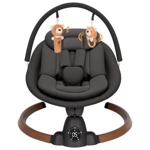 Baby Swing for Infants, Electric Baby Swing with Bluetooth, Portable Infant Swing with 5 Speeds, 10 Songs, 5-Point Harness & Remote Control, for Newborns Infants Indoor Outdoor Use (Black)