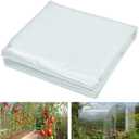 10x25 Ft Greenhouse Plastic Sheeting, 6 Mil Thickness Clear Greenhouse Polyethylene Film, UV Resistant Replacement Cover Hoop House Plastic Cover for Farming Gardening