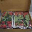 Nubry 50pcs Artificial Burgundy Roses Bulk, Fake Red Roses Flower with Stems Realistic Flowers for Wedding Centerpiece Home Party Decor(Burgundy)