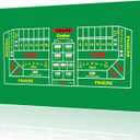 SEETOOOGAMES Poker Tabletop Mat Layout - 70X35 Inch Portable Game Felt - 8 Players Non-Slip Rubber Mat for Poker Roulette Texas Hold'em Blackjack Casino Game Night