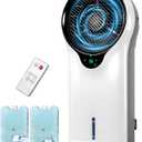 3-in-1 Evaporative Air Cooler, 35’’ Protable Swamp Cooler Indoor with 3 Modes&3 Speeds, 5.5L Water Tank Cold Air Cooler, Air Cooler for Room, Office with Oscillation, 2 Ice Packs