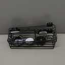 TAILI Shower Caddy Suction Cup 2 Pack with Hooks & Soap holder, Heavy Duty Shower Organizer for Bathroom, No Drilling Bathroom Organizer with Large Capacity, Black Metal Storage Basket