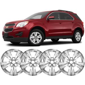 Wheel Skins Compatible with Chevy Equinox 2010-2017; 17 inch Wheel Covers; Set of 4 Packs (Chrome)