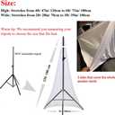 2Pcs Floor Speaker Stand Cover Stretchable Spandex 3 Sided Triangular DJ Support Floor Speaker Tripod Support Stands Tripod Scrim Covers for Weddings Banquets Events White (2)