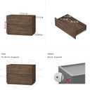 woodtalks Stackable 2 Drawer Dresser, Multi-Purpose Storage Closet Cube Dressers for Bedroom, Storage Cabinet for Entryway, Nightstand Sofa Beside Table Drawer Chest, 23.6 in, Walnut, Brown, 13.1"D x 23.6"W x 16.9"H