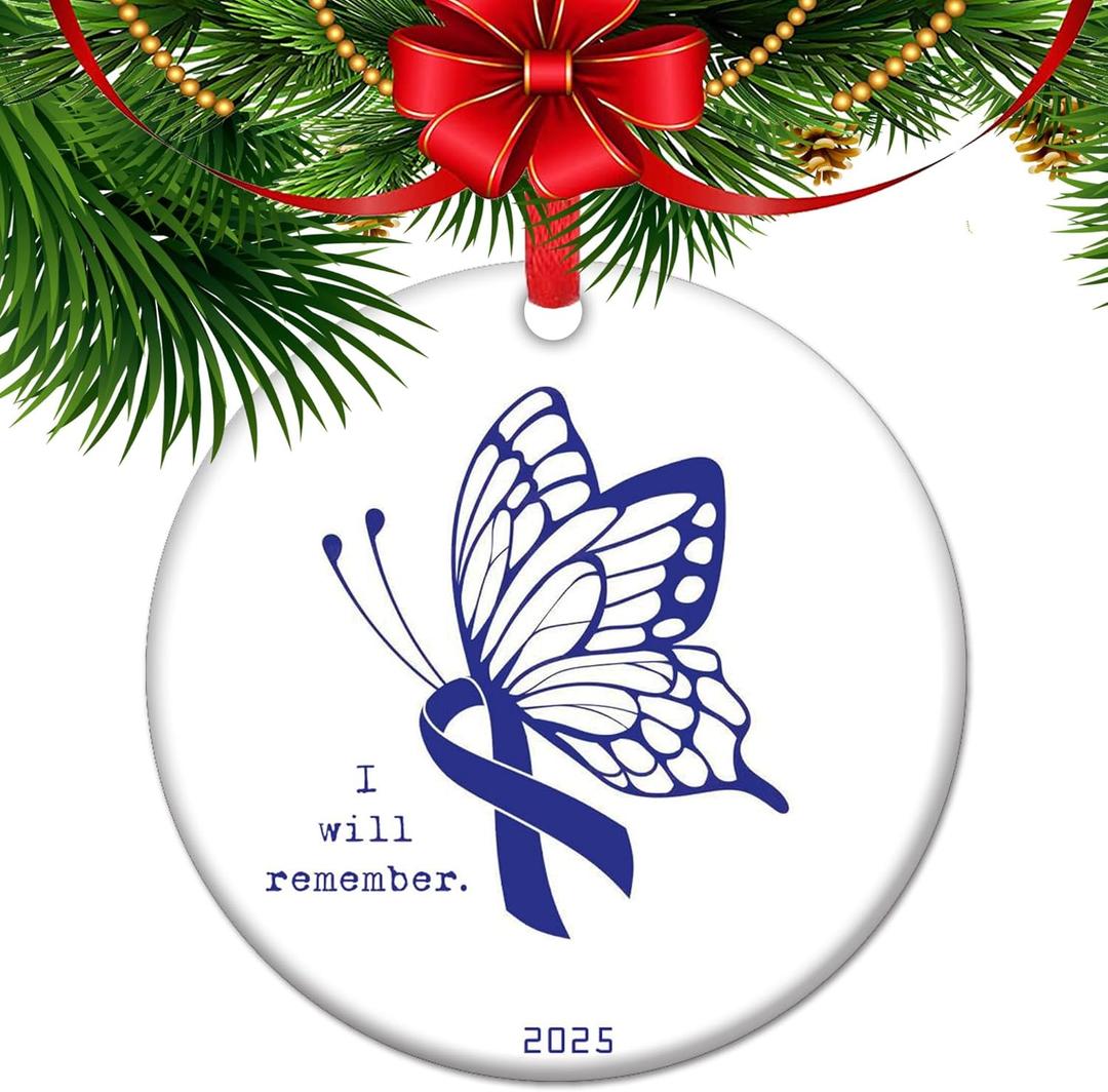 Alzheimer's Awareness Christmas Ornament - Honoring Loved Ones, Support for Caregivers, Memory Tree Keepsake, Unique Holiday Decoration for Families Affected (C6)