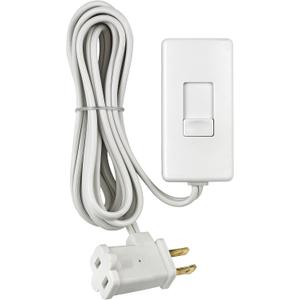 Leviton Table Top Plug in Lamp Dimmer for Dimmable LED, Halogen and Incandescent Bulbs, TBL03-10W, White