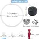 10 PCS Instantpot Replacement Parts for IP Pro 80 8QT and Duo Evo Plus 8Qt, Include Sealing Ring Steam Release Valve Float Valve Anti-Block Shield Anti-blocking Shroud Bracket