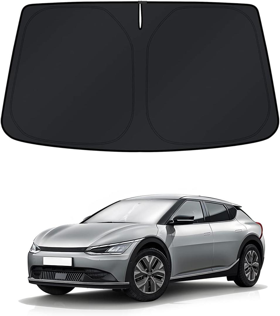 KUST Windshield Sun Shade for Kia EV6 2022 2023 2024 2025 Window Accessories Shade Sun Cover Foldable Block UV Rays Keep Car Cooler