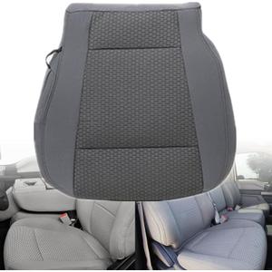 GXARTS Front Driver Side Bottom Lower Replacement Cloth Seat Cover Gray Compatible with Ford F250 F350 F450 F550 XLT 2017 2018 2019 2020 2021 Fit for Ford F150 2015-2020