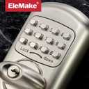 Bravex Keyless Deadbolt Keypad Entry Door Lock Zinc Alloy Sabbath Lock 100% Mechanical Shabbos Lock- No Risk of Low Power, Silver