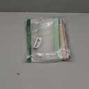 VOCHIC 4-Piece Multi-Purpose Money Bag - Money Bags with Zipper, Money Pouch Set 7.6 X 3.7 Inch, Clear Zipper Cash Envelopes, Bank Deposit Bags for Coins, Invoice, Makeup Bills Receipts Tool Storage (green, pink, blue, white)