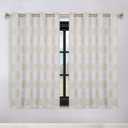 Superior Blackout Curtains, Room Darkening, Bedroom, Drapes, Kitchen, Living Room Window Accents, Sun Blocking, Thermal, Grommet Header, Ribbon Collection, Set of 2 Panels, 42" x 63", Ivory