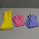 Bamllum Rubber Kitchen Dishwashing Gloves - 4 Pairs Colorful Reusable Household Cleaning Gloves for Washing Dishes and Cleaning Tasks, Flexible Long-lasting and Non-Slip (Small, Blue+Pink+Yellow+Red)