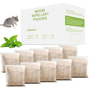 6 Pack Mouse Repellent Pouches,Natural Pest Control Pouches for Mice,Rats, Spiders,Safe for Your Pets and Family,House and Garden(10 Pack)
