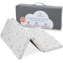 Babylicious Waterproof Pack and Play Mattress Topper | 38" x 26" x 1.5" | Trifold Style - Breathable Soft Plush Foam - Portable Mattress Topper- Baby Foam Mattresses for Babies