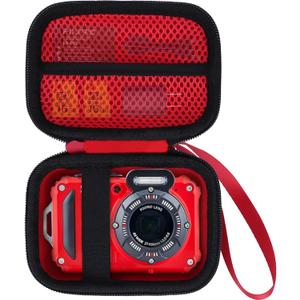 Hard Case Replacement for KODAK PIXPRO WPZ2 Rugged Waterproof Shockproof Dustproof Digital Camera (Black + Red Case)