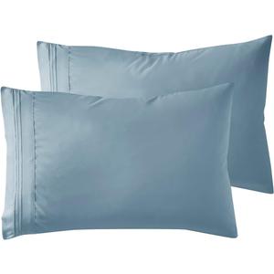Nestl Stone Blue Pillow Cases Size Set of 2, Soft Pillow Case, Microfiber Pillow Cases 2, Pillowcases, Envelope Closure Pillowcase, Pillow Covers Size, 20x30 Inches