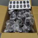 12 Pack 8 oz Amber Glass Boston Bottle With Black Poly Cap, Funnel, Chalk Labels, Pen, Dispensing Bottles for Homemade Vanilla Extract, Essential Oils, Herbal Medicine, Wedding Christmas Decor