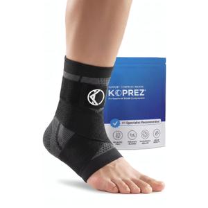 Koprez Plantar Fasciitis Sleeve - Plantar Fasciitis Relief, Plantar Fasciitis Socks, Ankle Compression Sleeve, Ankle Support for Women, Plantar Fasciitis Brace, Ankle Sleeve, Ankle Support Men (X-Large, Black)